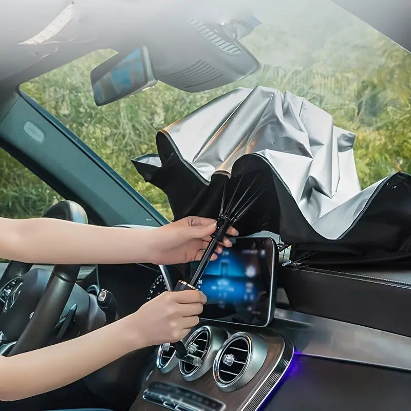 Umbryzo™ VaultShield 360 | Advanced Foldable Windshield Cooling Umbrella