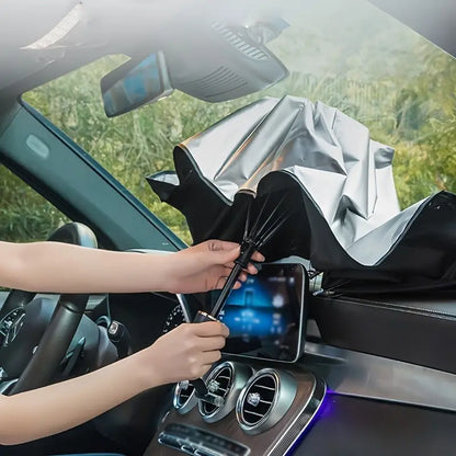 Umbryzo™ VaultShield 360 | Advanced Foldable Windshield Cooling Umbrella