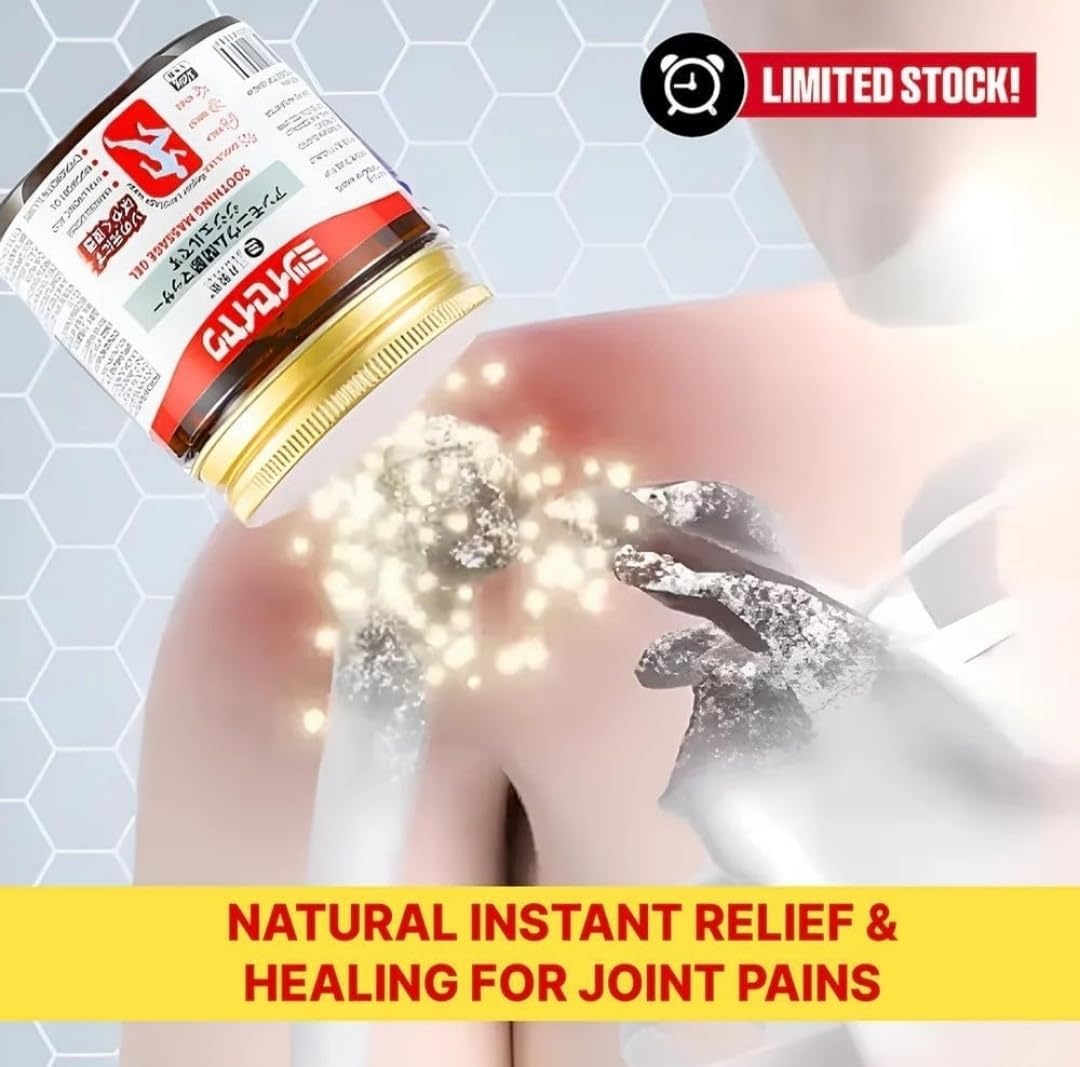 Japanese Formula Soothing Massage Gel For Joint & Muscle Pain Relief – Arnica, Mugwort, Hyaluronic Acid – Back, Neck, Knee & Leg Massage Balm – Natural Herbal Fast Absorption Formula – 100g