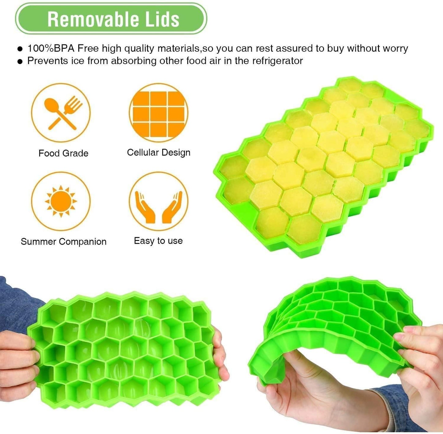 Ice Cube Maker Tray (Pack of 2)